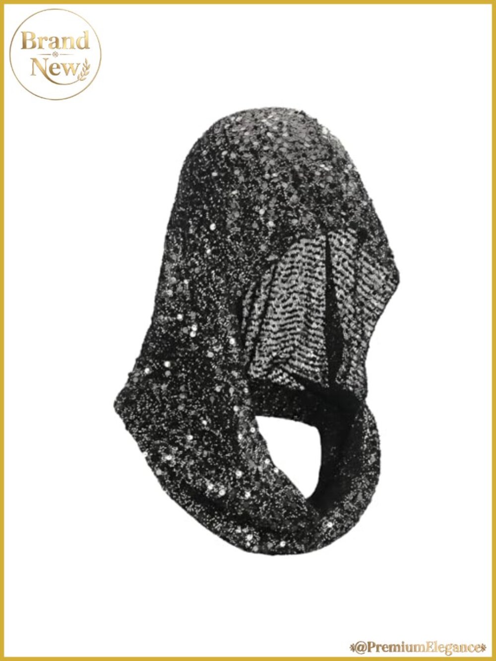 Sequin Rave Hood Scarf Festival Head Wrap One Size